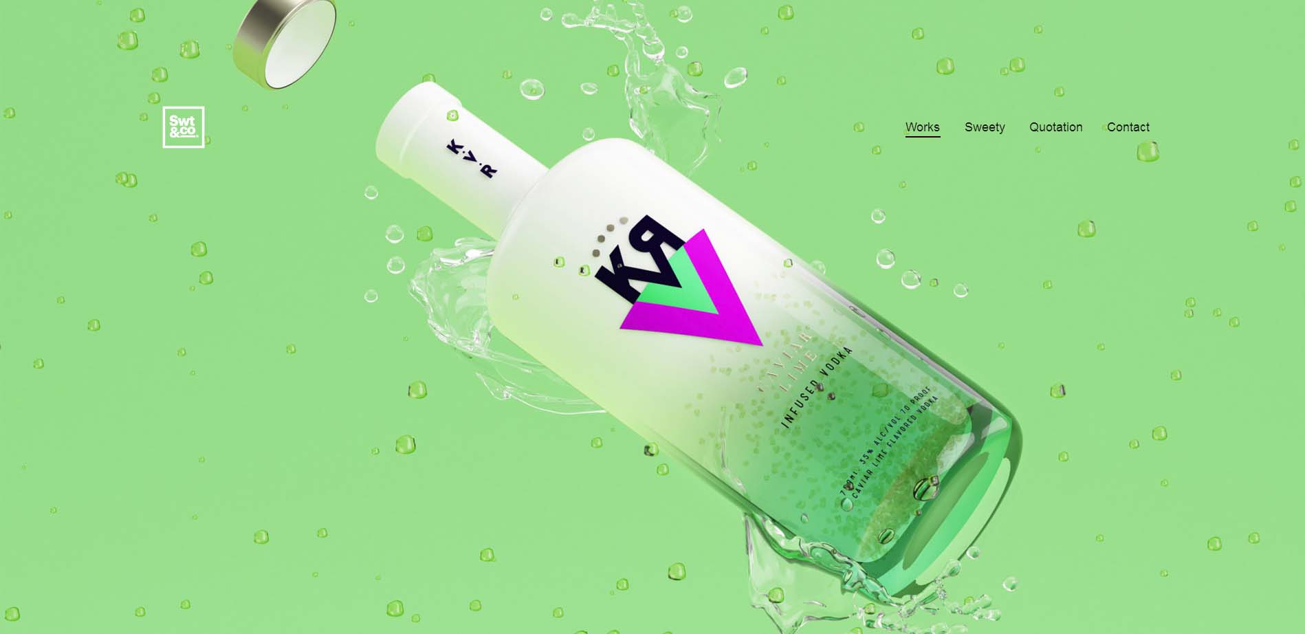 KVR酒精飲料品牌設(shè)計(jì)包裝設(shè)計(jì)，互補(bǔ)色箭頭符號(hào)，讓包裝超有識(shí)別性