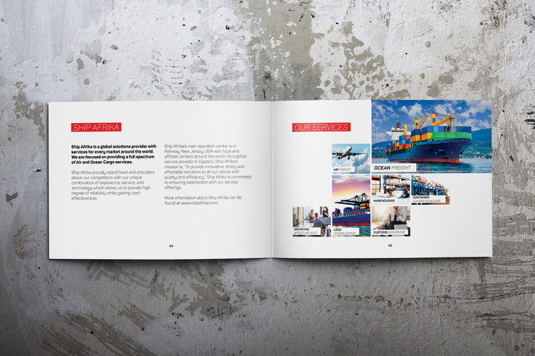 Ship Afrik 全球海運(yùn)航運(yùn)物流公司宣傳畫冊(cè)設(shè)計(jì)