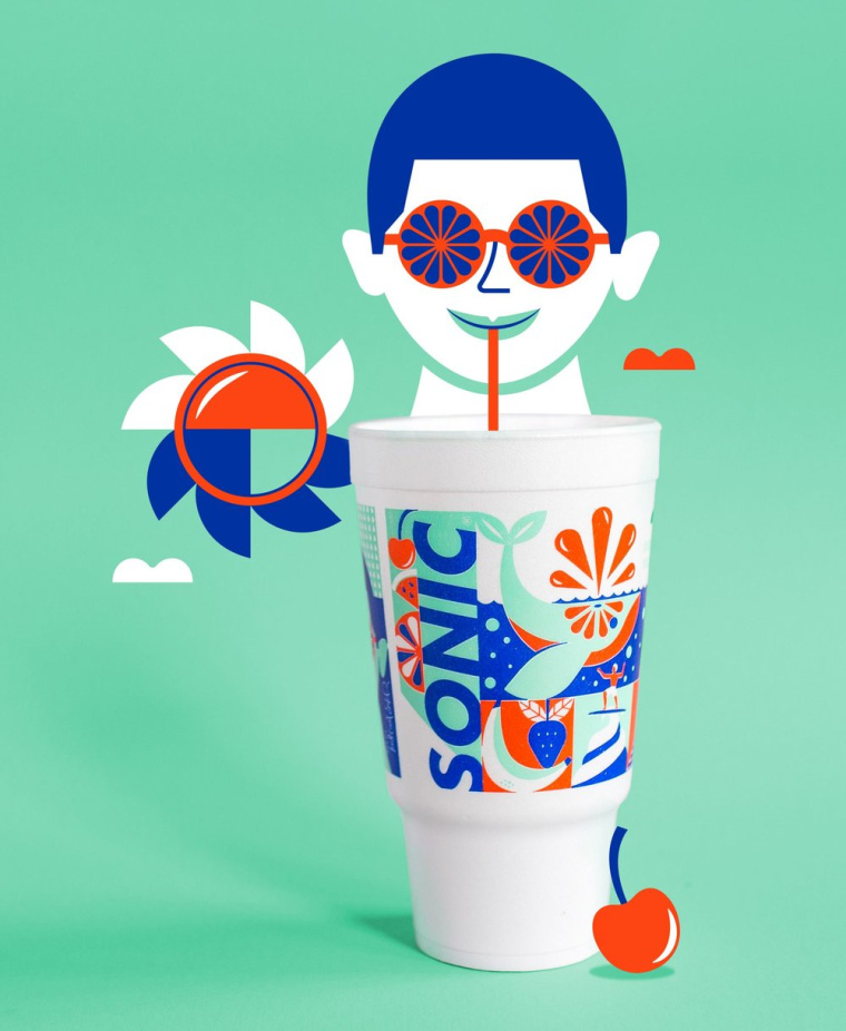 時(shí)尚餐飲品牌設(shè)計(jì)-Sonic外賣飲料杯餐飲盒子包裝設(shè)計(jì),給您深深的夏日懷念 時(shí)尚餐飲品牌設(shè)計(jì)-Sonic外賣飲料杯餐飲盒子包裝設(shè)計(jì),給您深深的夏日懷念