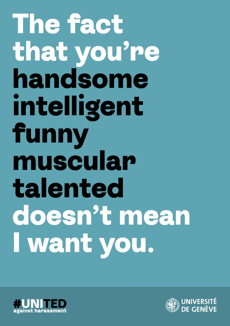 日內(nèi)瓦大學(xué)“反對騷擾”系列公益平面廣告海報(bào) 日內(nèi)瓦大學(xué)“反對騷擾”系列公益平面廣告海報(bào)