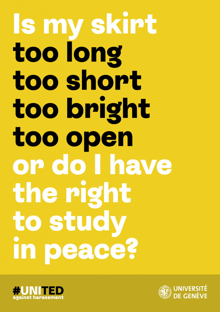 日內(nèi)瓦大學(xué)“反對騷擾”系列公益平面廣告海報(bào) 日內(nèi)瓦大學(xué)“反對騷擾”系列公益平面廣告海報(bào)