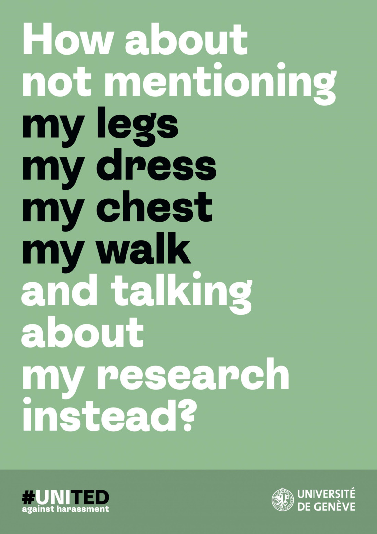 日內(nèi)瓦大學(xué)“反對騷擾”系列公益平面廣告海報(bào) 日內(nèi)瓦大學(xué)“反對騷擾”系列公益平面廣告海報(bào)