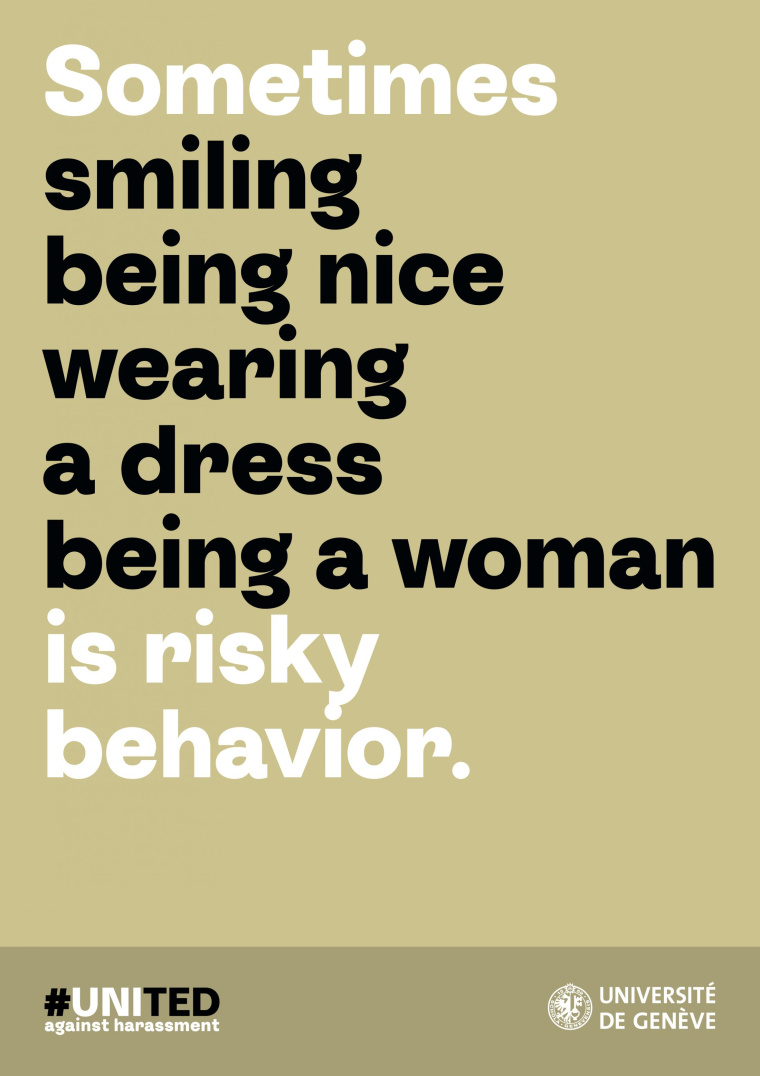 日內(nèi)瓦大學(xué)“反對騷擾”系列公益平面廣告海報(bào) 日內(nèi)瓦大學(xué)“反對騷擾”系列公益平面廣告海報(bào)