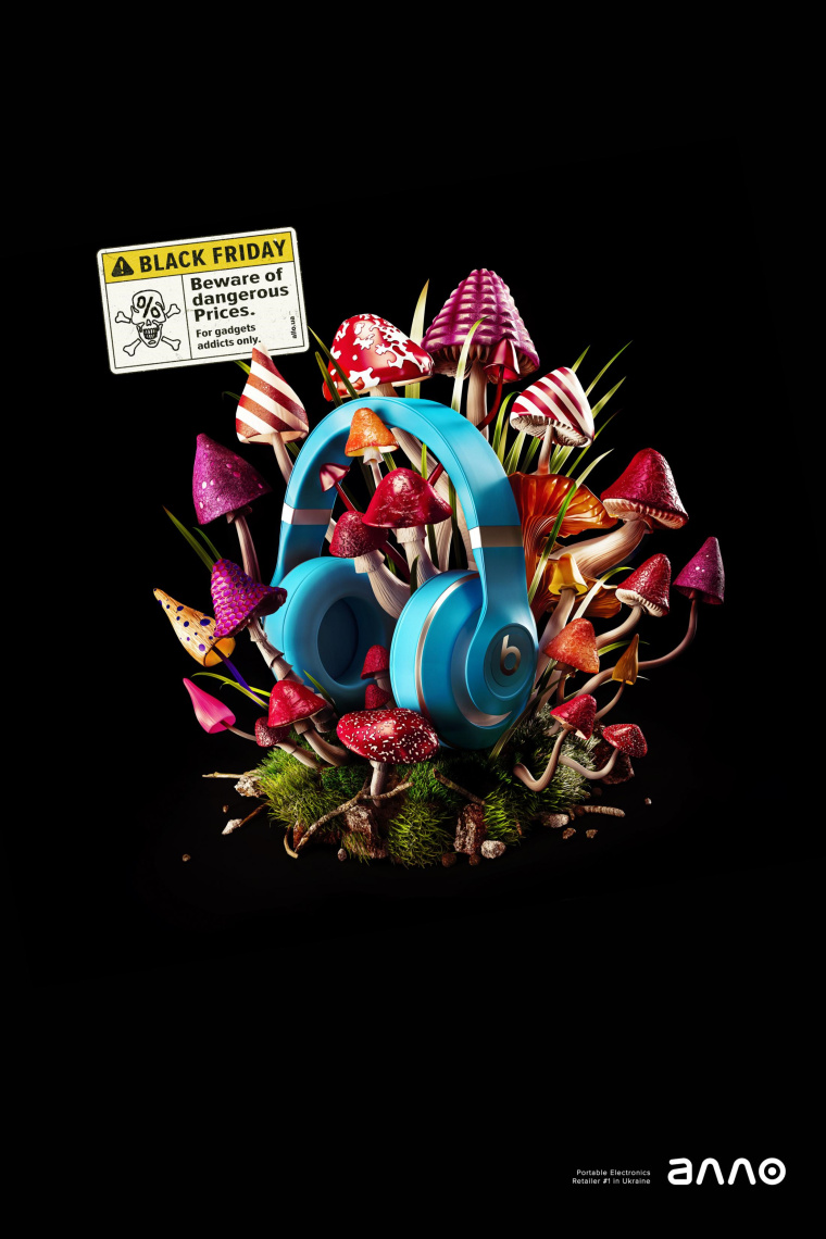 Allo及時(shí)通訊app“抑制黑色星期五購(gòu)物欲望”平面創(chuàng)意廣告設(shè)計(jì)欣賞-蘑菇 Allo及時(shí)通訊app“抑制黑色星期五購(gòu)物欲望”平面創(chuàng)意廣告設(shè)計(jì)欣賞-蘑菇