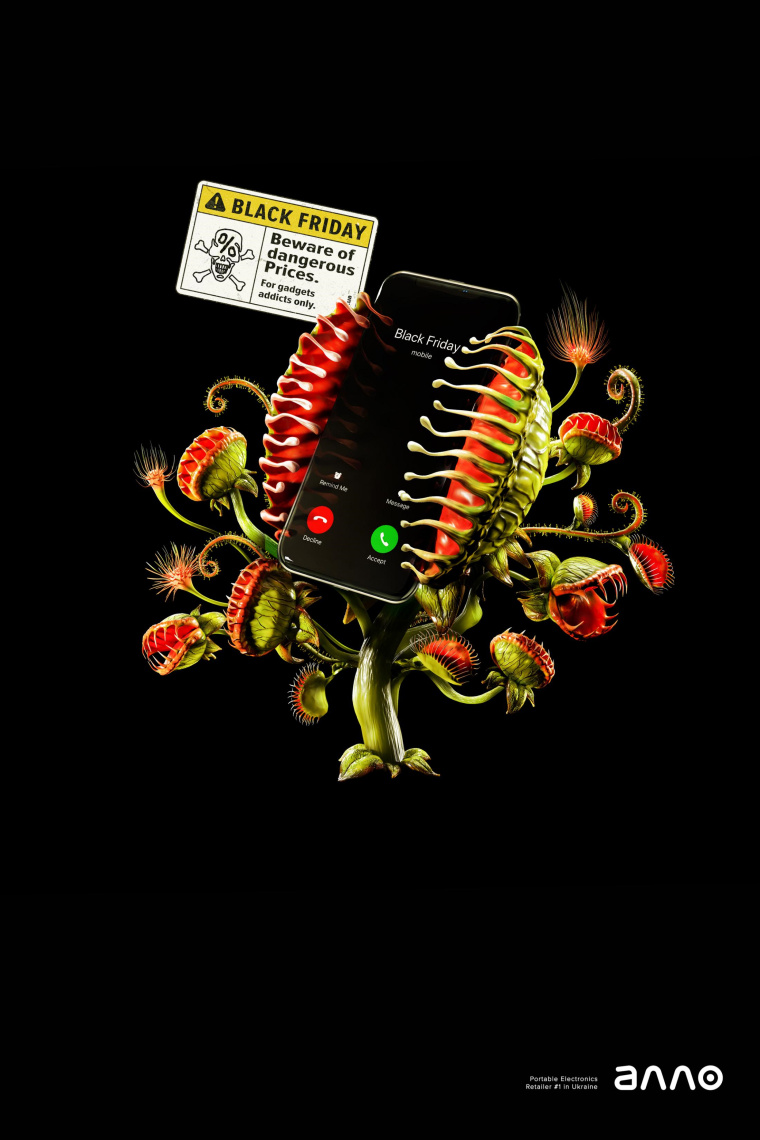 Allo及時(shí)通訊app“抑制黑色星期五購(gòu)物欲望”平面創(chuàng)意廣告設(shè)計(jì)作品欣賞-植物 Allo及時(shí)通訊app“抑制黑色星期五購(gòu)物欲望”平面創(chuàng)意廣告設(shè)計(jì)作品欣賞-植物