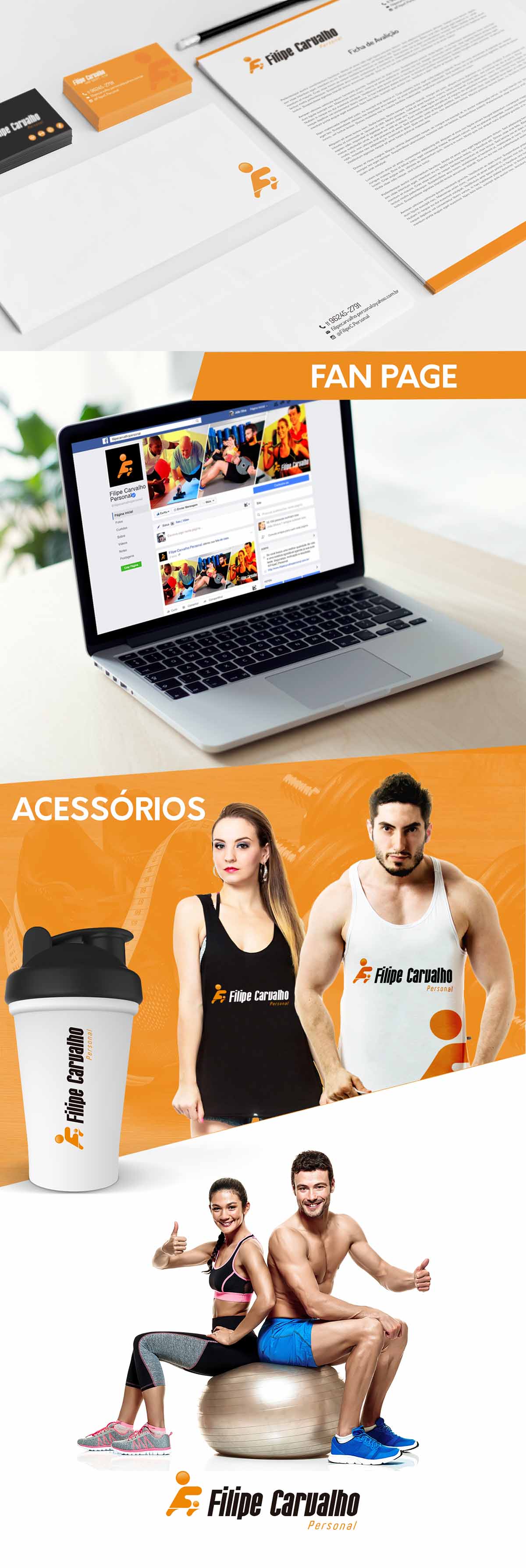 Filipe健身體育培訓(xùn)機(jī)構(gòu)品牌logo設(shè)計(jì)，源自跑步剪影與速度的符號