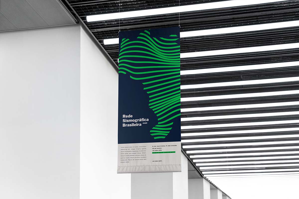 波浪線性風格標志設計VI設計- RSBR巴西地震網(wǎng)絡站品牌形象重塑