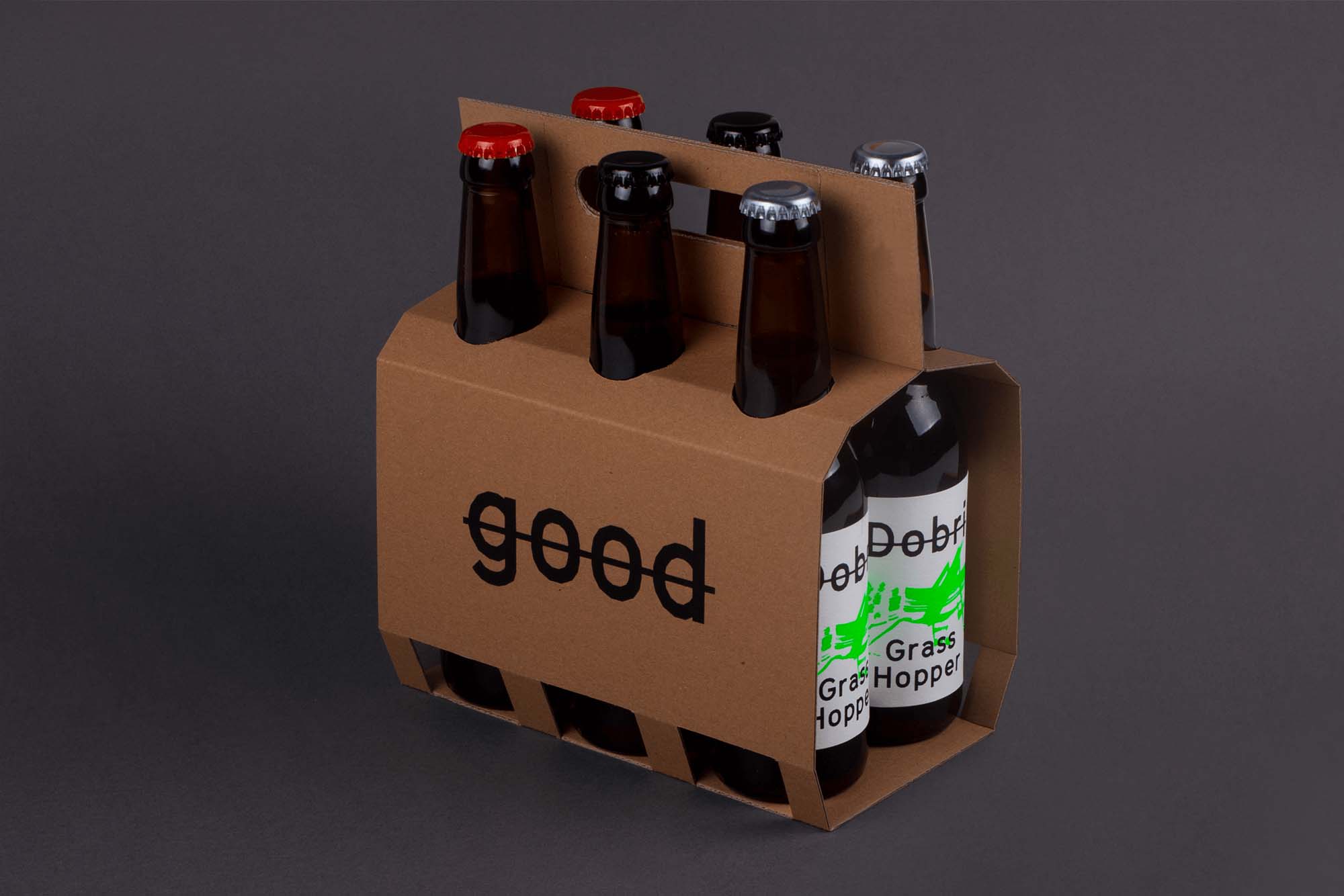熒光涂鴉風(fēng)格Dobri啤酒包裝設(shè)計(jì)