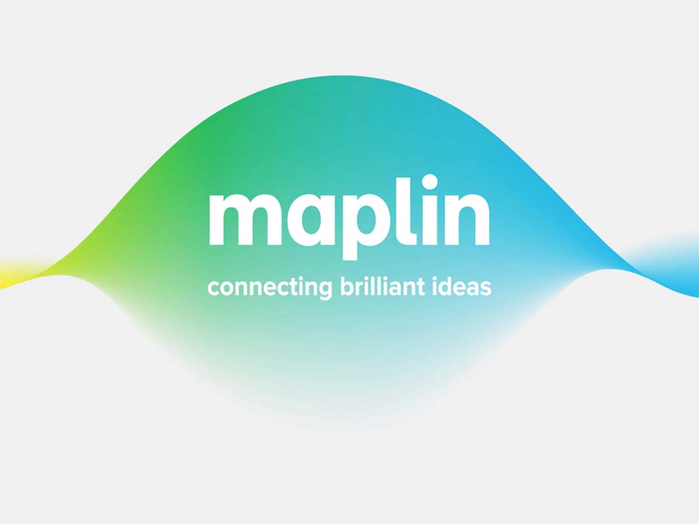英國電子零售品牌Maplin動感漸變電子風(fēng)格標志設(shè)計與VI形象設(shè)計