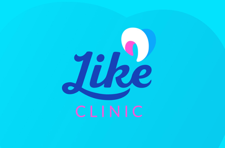 Clinic 愛牙牙醫(yī)診所標(biāo)志設(shè)計-牙齒和愛心的結(jié)合-上海標(biāo)志設(shè)計公司