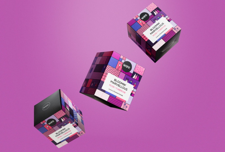 方形色塊插畫風(fēng)格 WIFF蠟燭香薰包裝設(shè)計-上海包裝設(shè)計公司 方形色塊插畫風(fēng)格 WIFF蠟燭香薰包裝設(shè)計-上海包裝設(shè)計公司