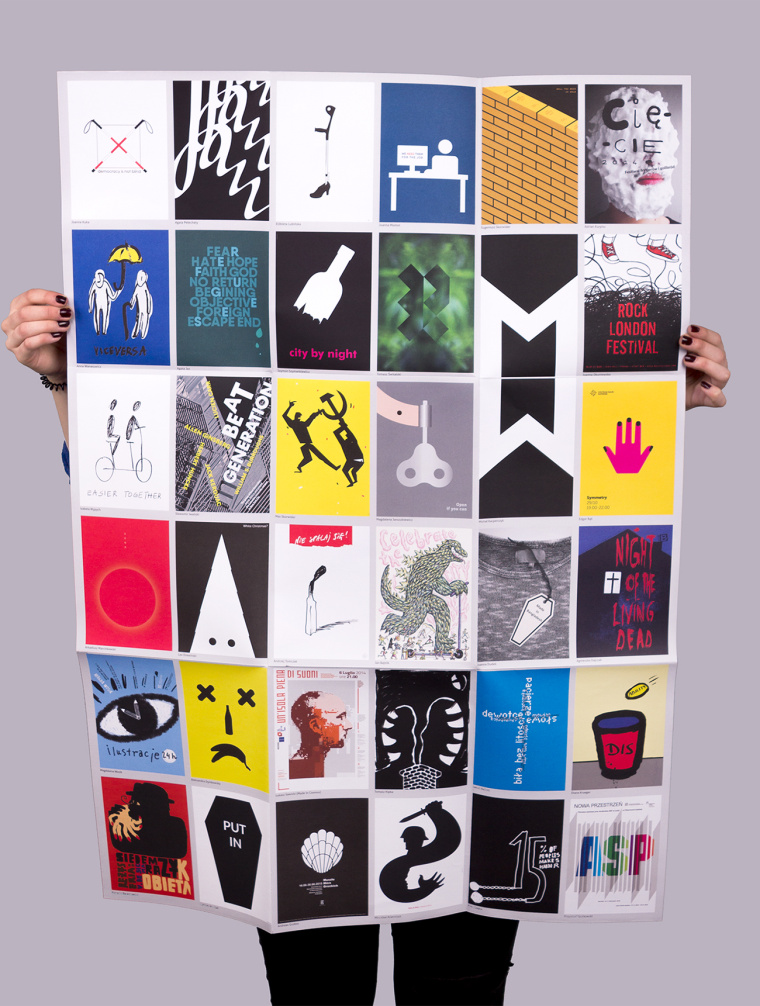 為波蘭海報(bào)展設(shè)計(jì)展做的多重化用途的海報(bào)