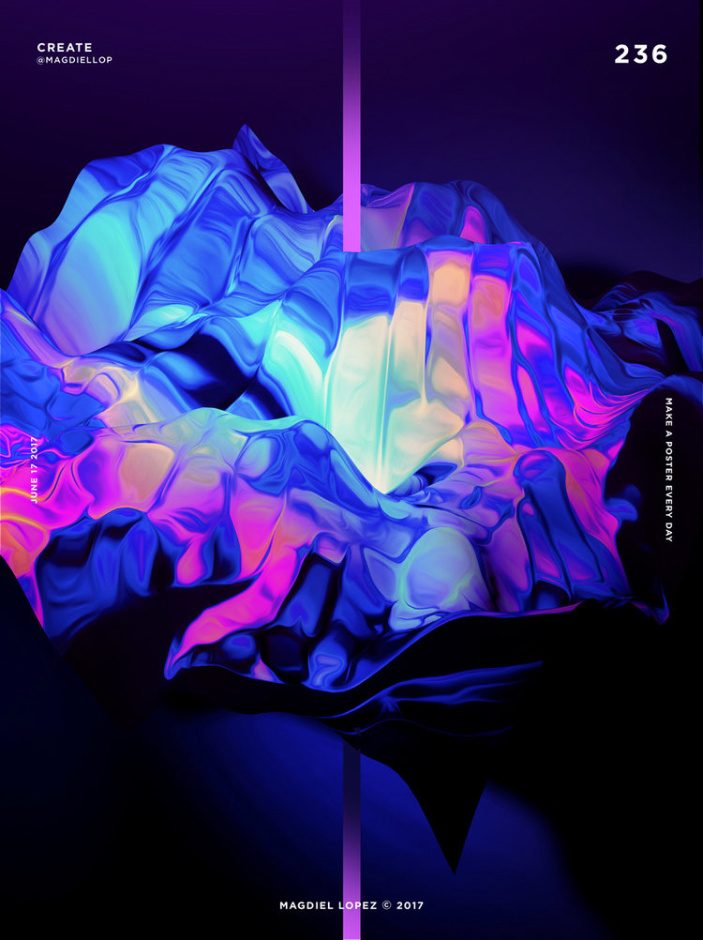 2018年最佳平面設(shè)計趨勢-終極指南-五顏六色的3D效果