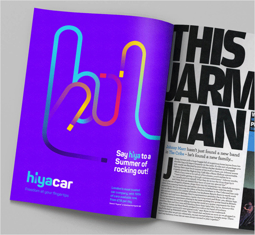 Hiyacar汽車共享平臺品牌形象設(shè)計-logo設(shè)計VI設(shè)計，完美的動態(tài)多彩漸變風(fēng)格