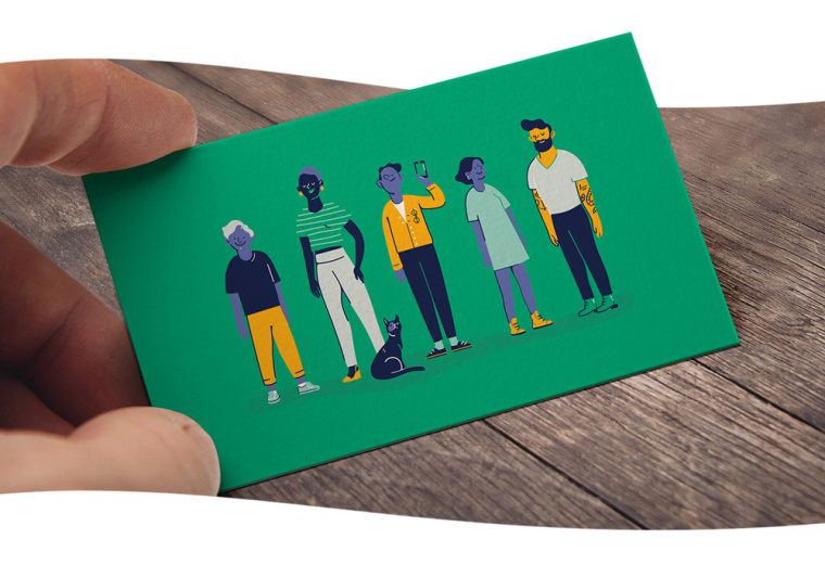 Bene數(shù)字金融科技公司個性插畫風(fēng)VI品牌形象設(shè)計