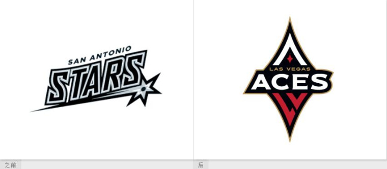 ACES拉斯維加斯王牌職業(yè)籃球隊(duì)LOGO設(shè)計(jì)-新舊logo對比-上海logo設(shè)計(jì)公司