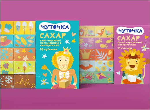 可愛插畫風(fēng) ЧУТОЧКА 食糖包裝設(shè)計