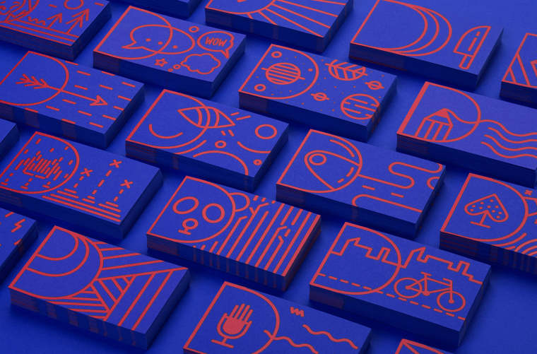 Drap廣告公司VI設(shè)計/公司視覺識別VI形象設(shè)計，極具吸引力的配色與線條插畫