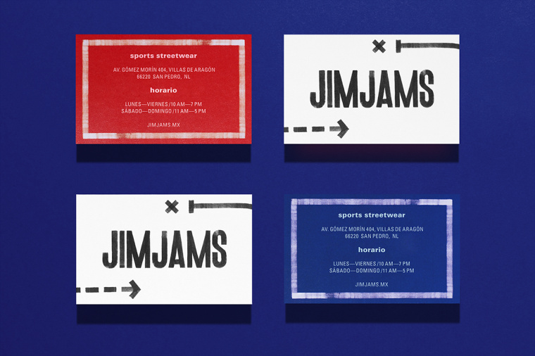 JimJams 服裝設(shè)計(jì)公司企業(yè)形象設(shè)計(jì)，非常個(gè)性的箭頭線條圖案