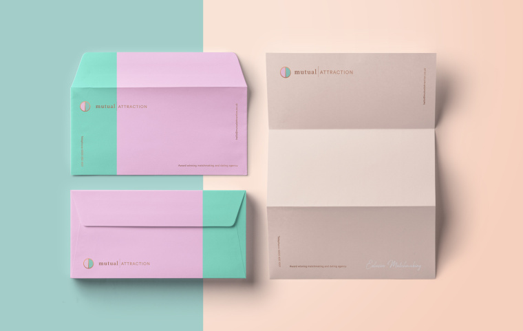 Mutual Attraction “相互吸引力”約會與婚介服務機構標志設計VI設計