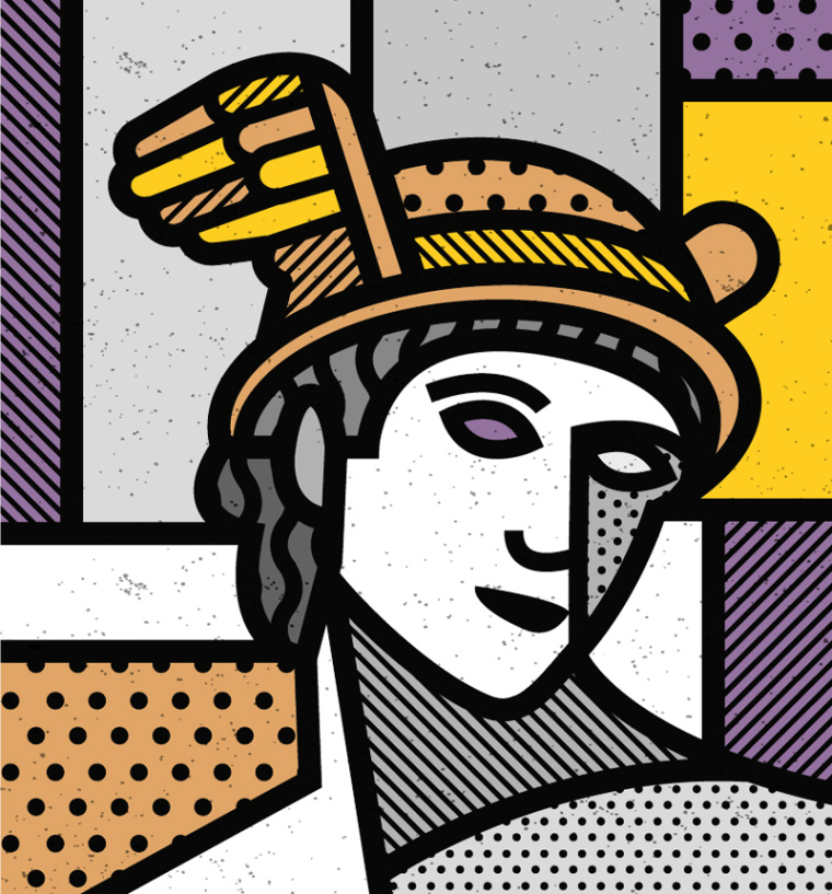 Elo希臘100％橄欖油純天然手工肥皂包裝神話人物插畫設(shè)計(jì)