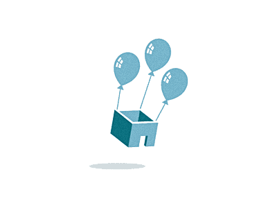 漂浮氣球房屋logo設(shè)計(jì)