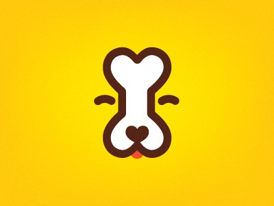 白色狗骨logo設(shè)計(jì)