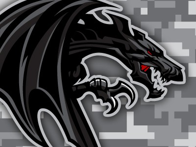  兇猛的黑龍logo設計