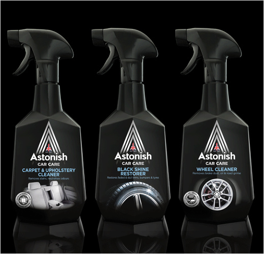 Astonish豪華汽車養(yǎng)護(hù)護(hù)理產(chǎn)品品牌logo設(shè)計包裝設(shè)計，酷炫黑銀賽車風(fēng)格