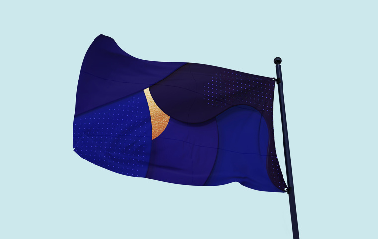 奢侈藍金藝術風格冥想工作室Inhere公司logo設計VI設計-上海logo設計VI設計公司