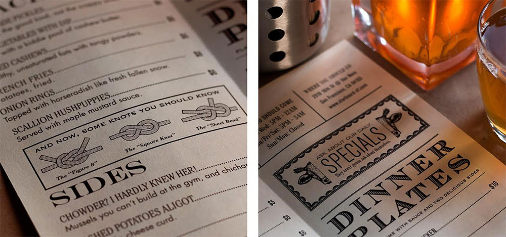 Starboard餐廳餐飲品牌形象設(shè)計－充分創(chuàng)意，復(fù)古和手繪的藝術(shù)風(fēng)格－上海品牌設(shè)計公司