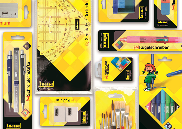 方形色塊篇 Idena辦公文具包裝創(chuàng)意設(shè)計(jì)-上海包裝設(shè)計(jì)公司