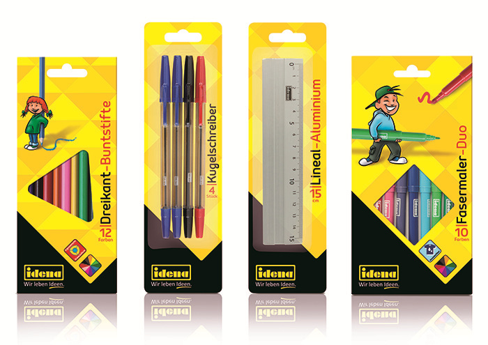 方形色塊篇 Idena辦公文具包裝創(chuàng)意設(shè)計(jì)-上海包裝設(shè)計(jì)公司