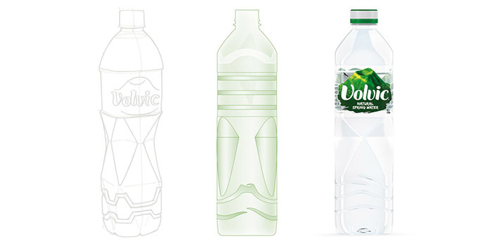 Volvic 礦泉水塑料瓶型設(shè)計(jì)包裝標(biāo)簽設(shè)計(jì)-上海包裝設(shè)計(jì)公司