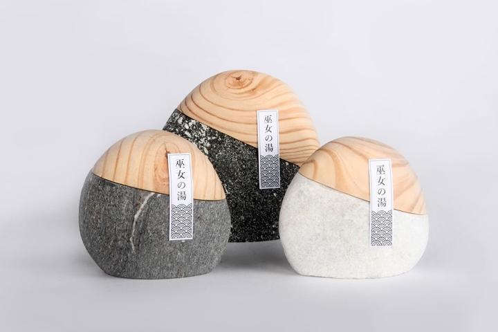 日式溫泉浴粉創(chuàng)意包裝設計造型設計——石材與木材的結合 日式溫泉浴粉創(chuàng)意包裝設計造型設計——石材與木材的結合