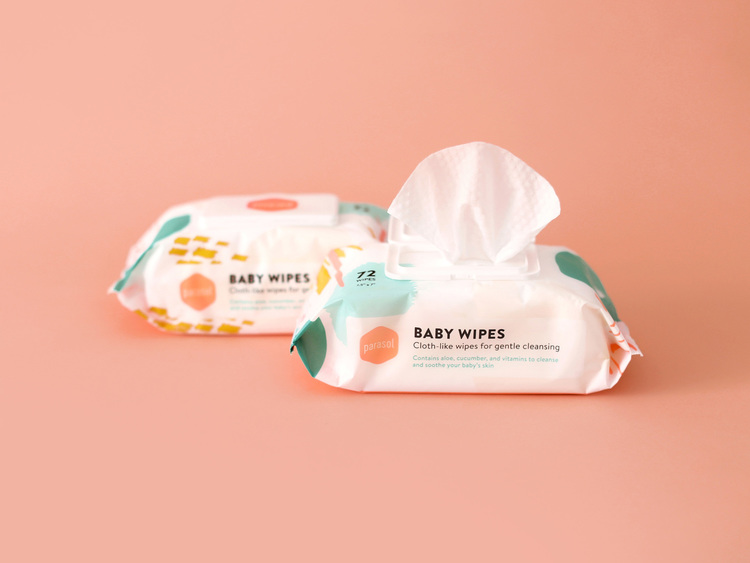 Parasol “飛濺的色彩”創(chuàng)意嬰兒尿不濕尿布+濕巾產品包裝設計－上海包裝設計公司