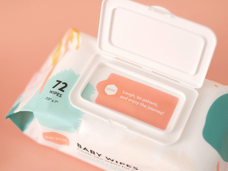 Parasol “飛濺的色彩”創(chuàng)意嬰兒尿不濕尿布+濕巾產品包裝設計－上海包裝設計公司