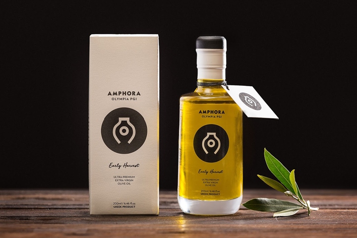 Amphora Olympia 有機特級初榨橄欖油品牌標志設(shè)計包裝設(shè)計-上海標志設(shè)計包裝設(shè)計公司