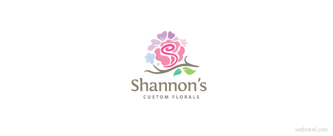 創(chuàng)意花朵標志設計欣賞 flower logo design-上海logo設計公司