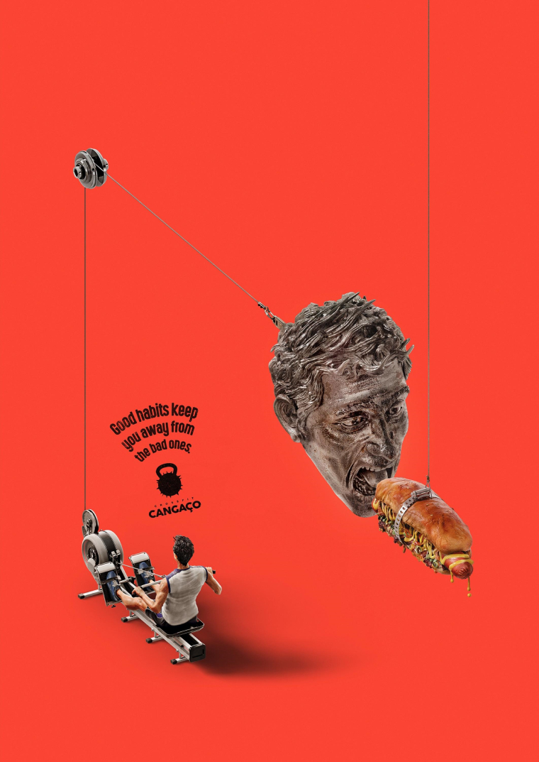 CrossFit 健身平面創(chuàng)意廣告“滑輪拉環(huán)篇“ -上海廣告設(shè)計(jì)公司