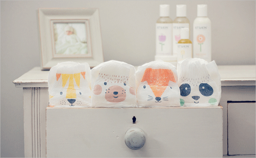 清新風(fēng)格 Kit & Kin 環(huán)保型母嬰品牌嬰兒尿布拉拉褲logo設(shè)計包裝設(shè)計