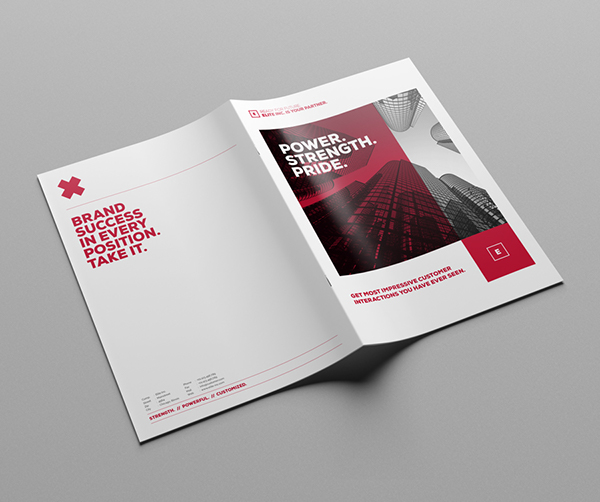 精英設計公司 Bifold 2色企業(yè)宣傳手冊設計模板-上海畫冊設計公司