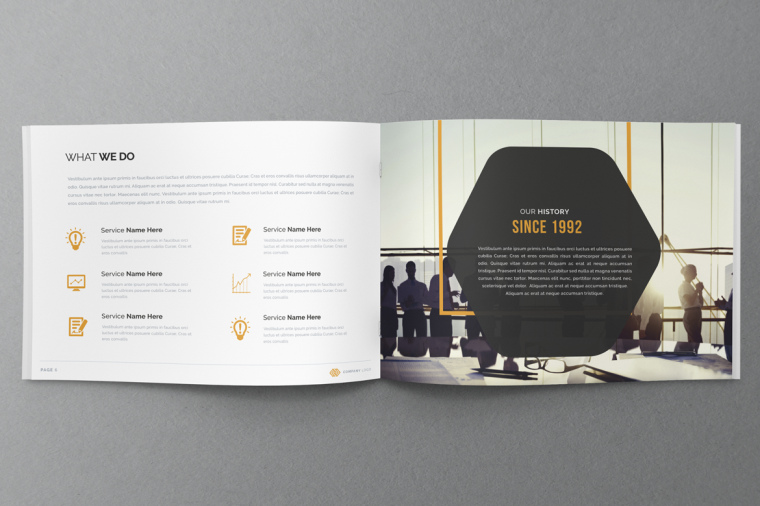 黃色線框風(fēng)格年報宣傳冊設(shè)計-上海畫冊設(shè)計公司