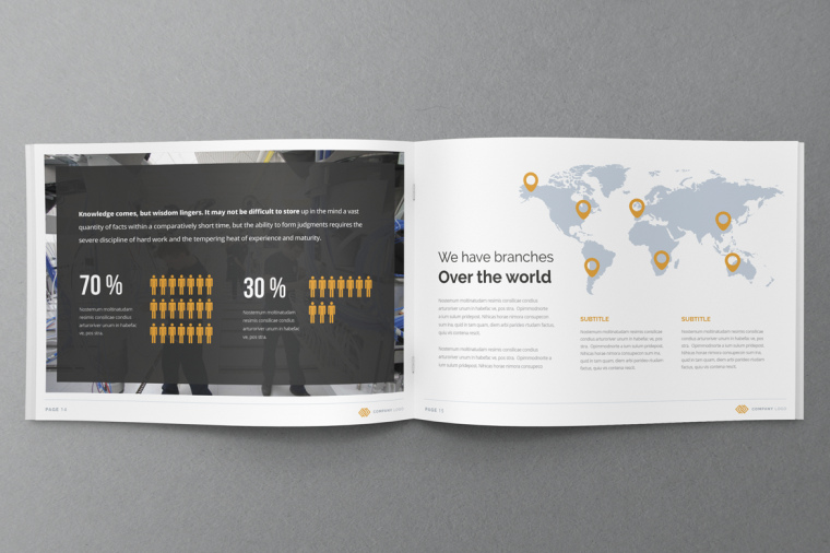 黃色線框風(fēng)格年報宣傳冊設(shè)計-上海畫冊設(shè)計公司