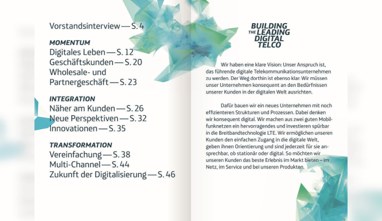 建設(shè)數(shù)字電信領(lǐng)先企業(yè)Telefonica德國年度報告宣傳畫冊設(shè)計-上海畫冊設(shè)計公司分享 建設(shè)數(shù)字電信領(lǐng)先企業(yè)Telefonica德國年度報告宣傳畫冊設(shè)計-上海畫冊設(shè)計公司分享