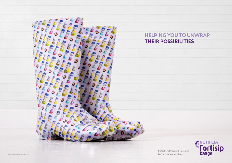 Nuticia 營(yíng)養(yǎng)補(bǔ)品保健品平面廣告創(chuàng)意設(shè)計(jì)-登山靴-上海廣告策劃設(shè)計(jì)公司