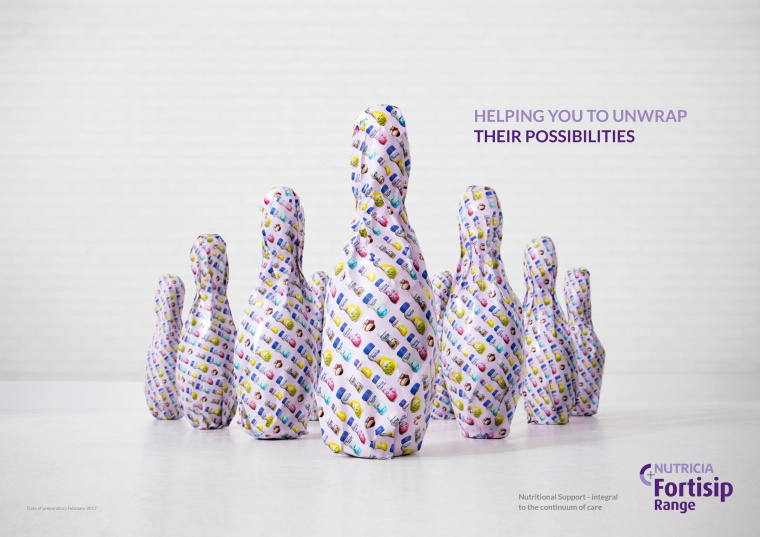 Nuticia 營(yíng)養(yǎng)補(bǔ)品保健品平面廣告創(chuàng)意設(shè)計(jì)-保齡球-上海廣告策劃設(shè)計(jì)公司