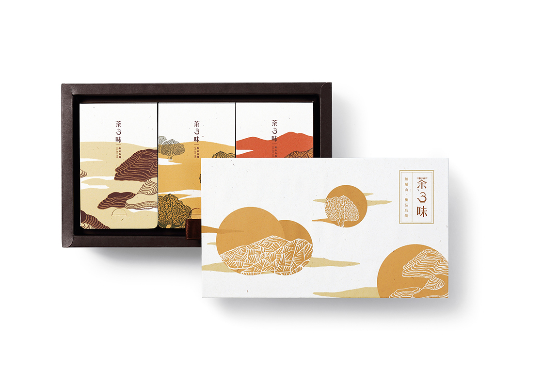 寫意插畫風(fēng)茶3味臺灣烏龍茶包裝設(shè)計(jì)-上海茶葉包裝設(shè)計(jì)公司