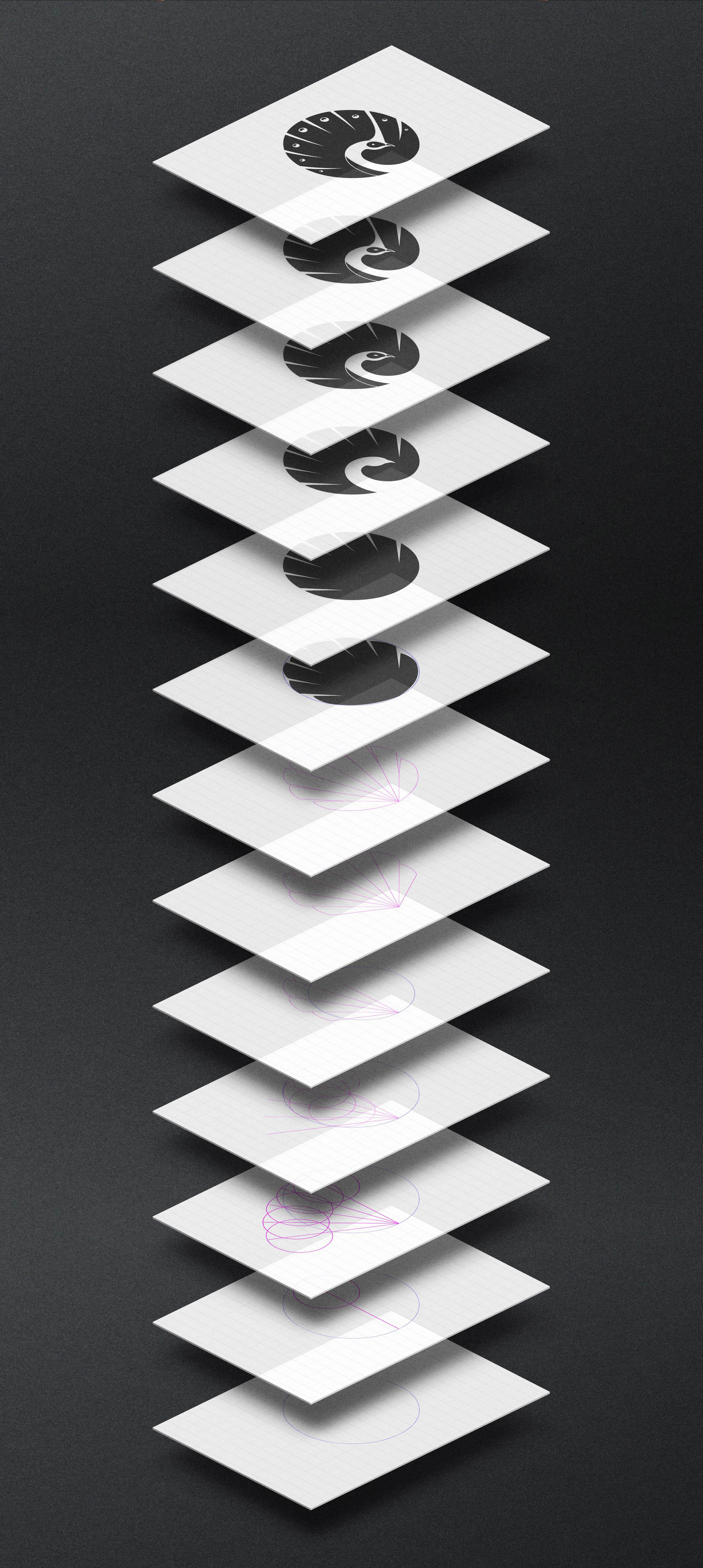 意大利孔雀咖啡烘焙品牌極簡(jiǎn)主義平面幾何孔雀LOGO設(shè)計(jì)過(guò)程-上海品牌logo設(shè)計(jì)公司 意大利孔雀咖啡烘焙品牌極簡(jiǎn)主義平面幾何孔雀LOGO設(shè)計(jì)過(guò)程-上海品牌logo設(shè)計(jì)公司