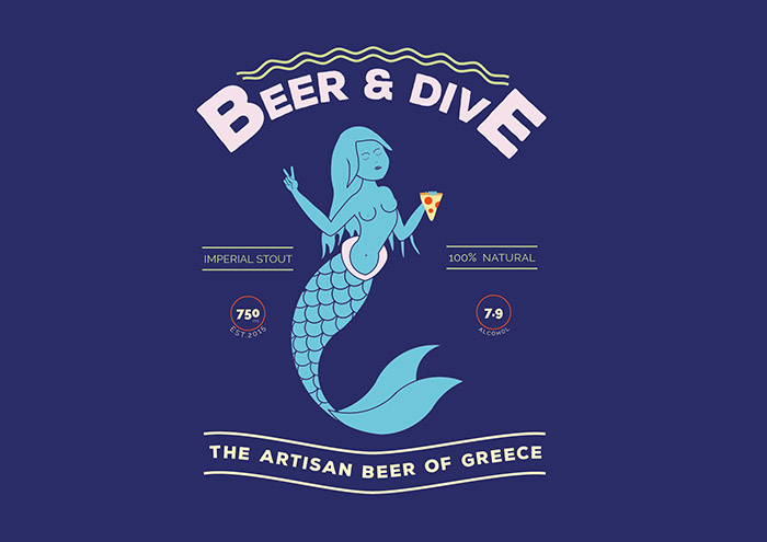 美人魚插畫風(fēng)啤酒包裝設(shè)計-上海包裝設(shè)計公司